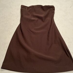 Strapless Brown Dress